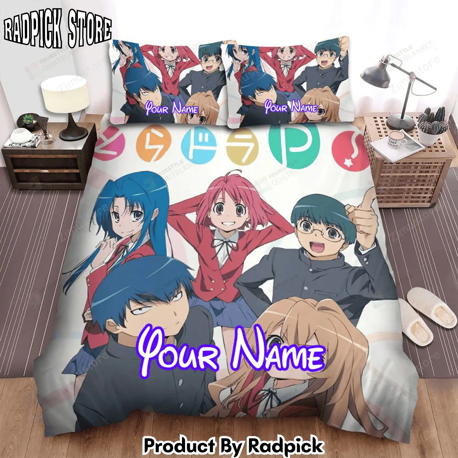 Radpick toradora anime bed sheets spread comforter duvet cover personalized name bedding sets rp327685